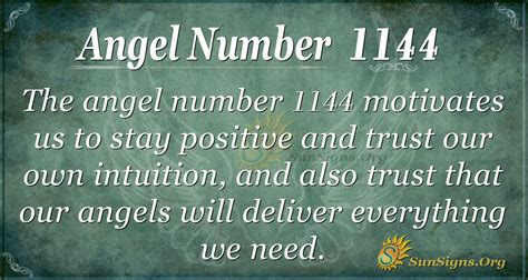 1144 Angel Number Meaning